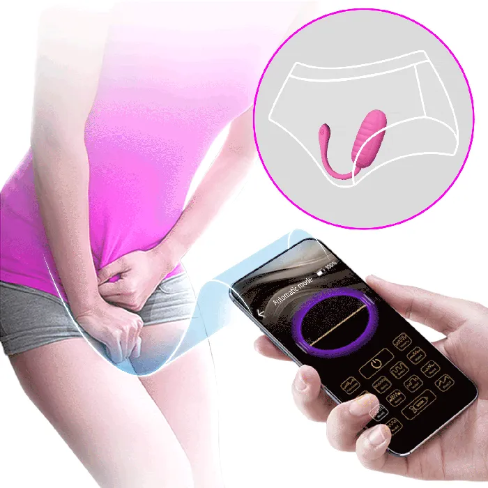 Vibrating Egg with App Enabled Remote Control Bailes Female Sex Toys