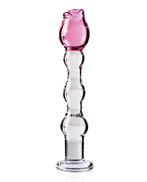 Pipedream Products Dildos Icicles No 12 Hand Blown Glass Massager Clear Wrose Tip