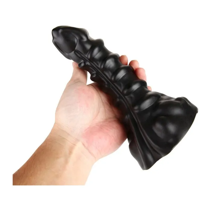 Ribbed Anal Dildo Black Small XMEN Anal