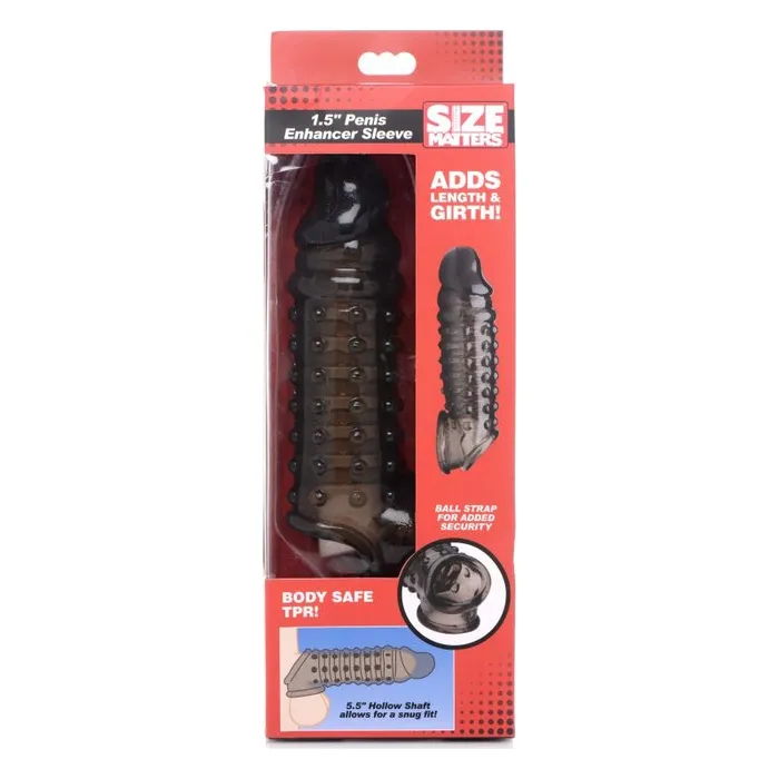 Size Matters Size Matters Penis Enhancer Sleeve 15 38cm Grey Male Sex Toys