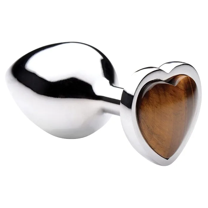 XR Brands Anal Booty Sparks Gemstones Tiger Eye Heart Anal Plug