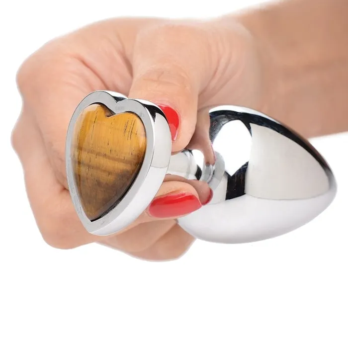 XR Brands Anal Booty Sparks Gemstones Tiger Eye Heart Anal Plug
