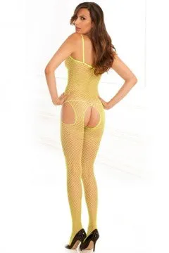 Bodystockings Playsuits Industrial Net Suspender Bodystocking One Size Lime Rene Rofe Bodystockings Playsuits Industrial Net Suspender Bodystocking One Size Lime Rene Rofe