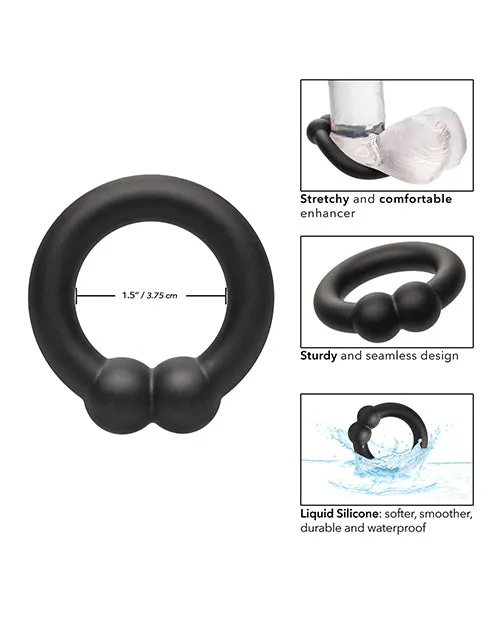 Cal Exotics Male Sex Toys Alpha Liquid Silicone Muscle Ring Black