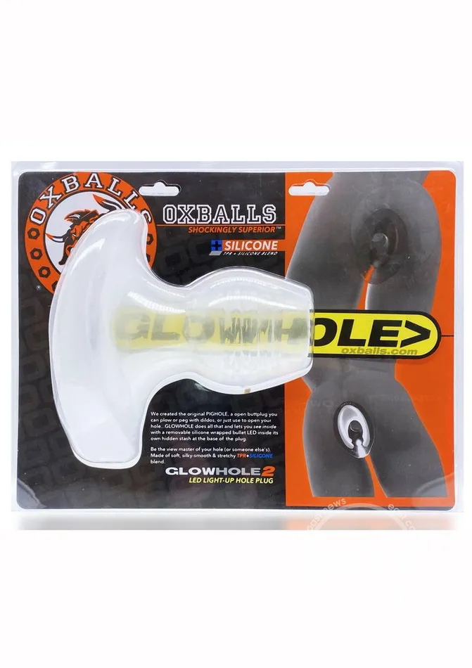 Dildos Oxballs Glowhole 1 Light Up Hollow Silicone Buttplug FrostClear Dildos Oxballs Glowhole 1 Light Up Hollow Silicone Buttplug FrostClear